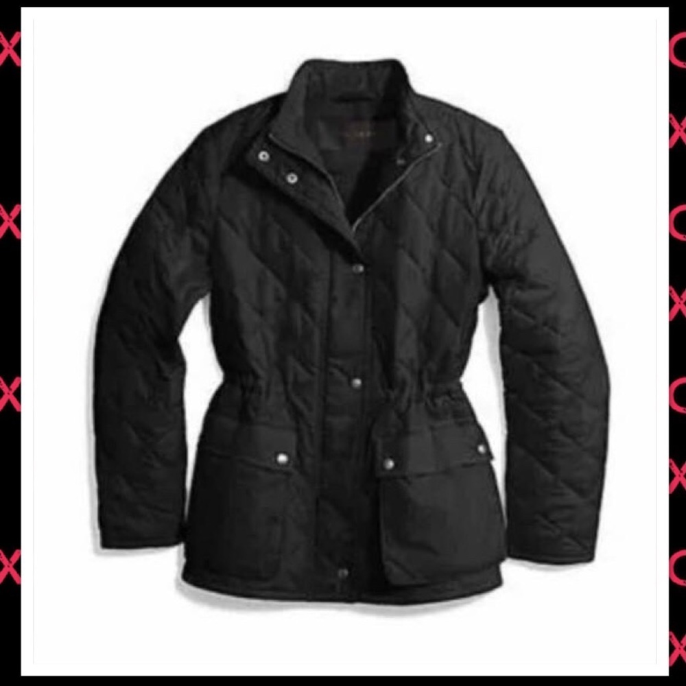 *Authentic* COACH Black Diamond Quilted Jacket NWT